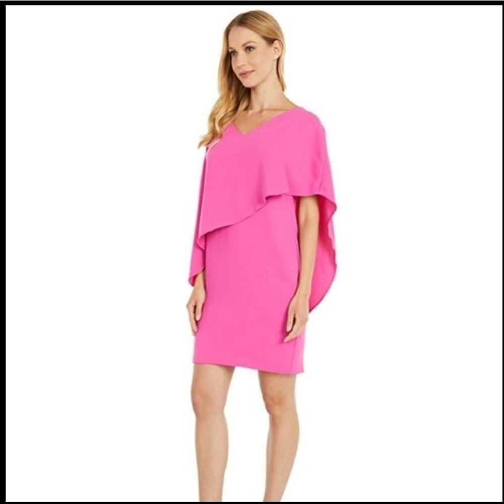 Trina by Trina Turk Women's Pink 100% Polyester Ruffle Adore 2 Mini Dres… - Picture 8 of 13